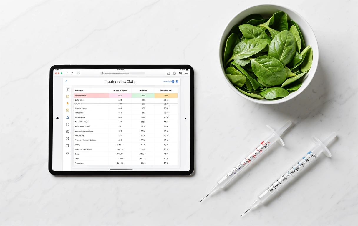 Espacio de trabajo nutricional profesional